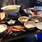 どきどき水産 - カニすき＆蟹刺し（半杯）ランチ