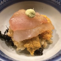 旬菜 おぐら家 - 鳴門産カワハギと雲丹のご飯