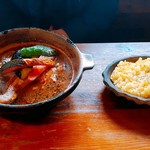 Supaisu Potto - 2018/12  チキン＆野菜のカレー、ライスM、辛さレベル4番