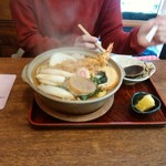 長寿庵 - 鍋焼きうどん1200円