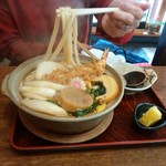 長寿庵 - 鍋焼きうどん1200円