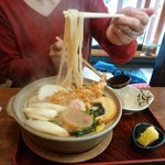 長寿庵 - 鍋焼きうどん1200円