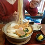 長寿庵 - 鍋焼きうどん1200円