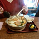 長寿庵 - 鍋焼きうどん1200円