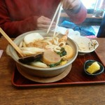 長寿庵 - 鍋焼きうどん1200円