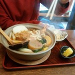 長寿庵 - 鍋焼きうどん1200円