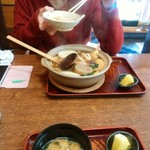 長寿庵 - 鍋焼きうどん1200円