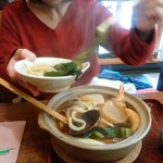 長寿庵 - 鍋焼きうどん1200円