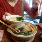 長寿庵 - 鍋焼きうどん1200円