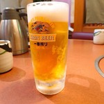 手打ちうどん 居食屋 凡愚 - 2018年12月　生ビール（500円）