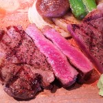 レストラン 牛石 - 特選ステーキ、ロース断面ショー