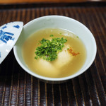 とらふぐ白子の酒蒸しに飯餡かけ