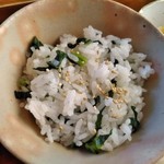 手打ち蕎麦　さとみ - [料理] 大根菜ごはん アップ♪ｗ ①