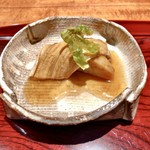 東山 吉寿 - 海老芋と穴子の炊いたん 蕗の薹の素揚げと2