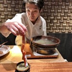 東山 吉寿 - 蟹しゃぶ 蟹味噌で3