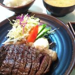 和風グリルまるひこ亭 - H.23.10.13.昼 和風Wステーキ定食 1,380円