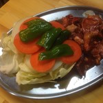 大衆焼肉 ジンギスカン - 野菜×2 ジン×4 タン×1
