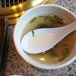 焼肉・精肉　宝亭 - あったかスープで温まります