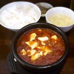 一球酒場 - (ﾗﾝﾁ)特製麻婆豆腐定食￥800　2018.12.17