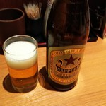 いいとこ鶏 - 瓶ビール札幌赤星