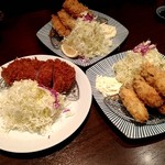 とんかつ檍 - 特上ロース＆カキフライＷ