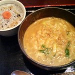 カレーうどん 富貴堂 - チーズカレーうどんAセット