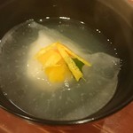 蓬左茶寮 - ＝帆立の真丈 薄氷仕立て＝