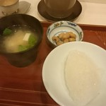 蓬左茶寮 - ＝煮え花 味噌汁 煮豆＝