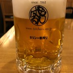 とんかつ豚晴  - 生ビール２杯目