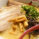 麺屋 丸鶏庵 - 鶏白湯塩750円＋チャーシュー増し200円