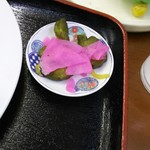 ニコニコ亭 - ソースカツ定食の香の物