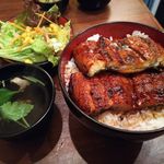 うな丼ダブルセット（ご飯大盛り）