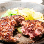 サカナの中勢以 - 特製合挽ハンバーグセット1070円