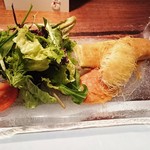 ビストロ　アギャット - ズワイ蟹と天然木野子のパータフィロ包とホタテ貝のカダイフ包焼き