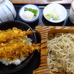 やぶ - もりそばミニ天丼セット1050