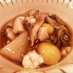 すし 藤森 - 蕪と豆腐のキノコ餡かけ