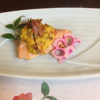 魚庵 千畳敷 - サーモンの千草焼
