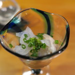 うなぎ屋酒坊・画荘 越後屋 - 河豚白子焼きポン酢