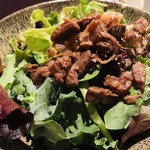 神楽坂 鉄板焼 中むら - 神戸牛の時雨煮　新鮮野菜のサラダ