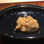 菊鮨 - 余市の鮟肝・・鮟肝では最高の品とされるだけあり、食感も滑らかでとても美味しい。