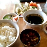 まいど コルカタレストラン - 餃子セット6個￥850