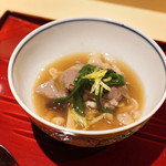 銀座 しのはら - 青首鴨、猪にうずらの出汁