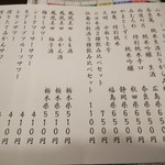 金町製麺 - 日本酒メニュー