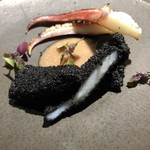 十皿 - イカ墨の衣をまとった剣先イカ