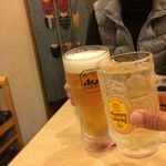 お家のごはん かれん - H.30.12.6.昼 ハイボール vs 生ビール de 乾杯♪