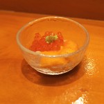 鮨 井上 - 雲丹とイクラ