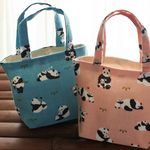 キノクニヤアントレ - これは上野駅構内にあるスーパー紀ノ国屋で買った「パンダ飴入りマメトート」。トートの柄は3種類で、この柄がボキ好みだったの。色違いで買っちゃった。