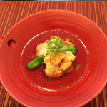 和 あすか - 揚げもの
      雲子(たらの白子)揚げ浸し
      小芋、シシトウ素揚げ