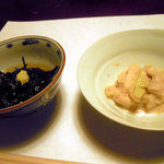 ぎおん 阪川 - もずく　ズイキと梨