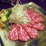 ぎおん 阪川 - 肉さしみ　脂の質最高